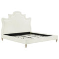 Tov Furniture Serenity Cream Velvet Bed, 2PK TOV-B104